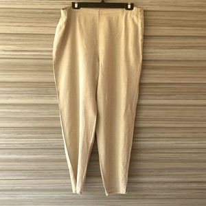 FLAX 100% Linen Side Button Pants Size M 28.5 Inseam